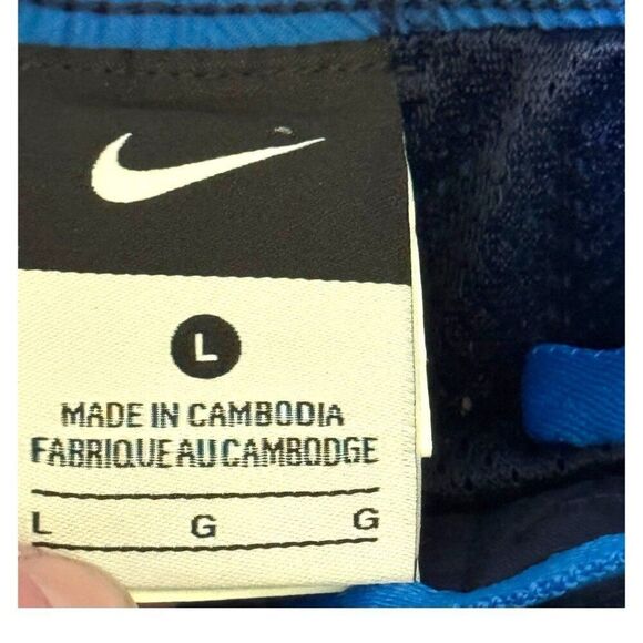 Nike Mens Large Blue Board Shorts Swim Trunks Floral Drawstring Bathing Suit - Picture 4 of 7